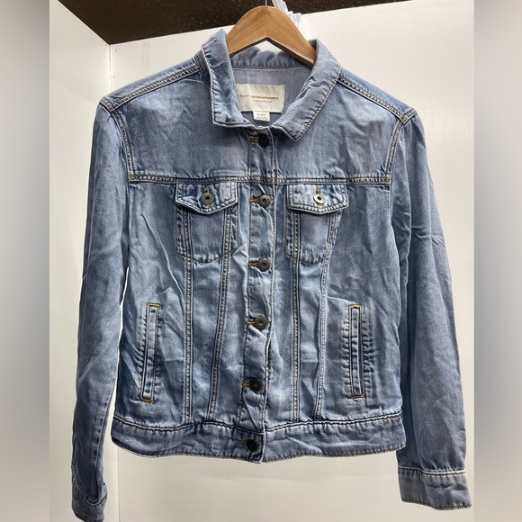 Anthropologie Jackets & Blazers - Anthropologie Pilcro Light Blue Distressed Denim Jean Jacket